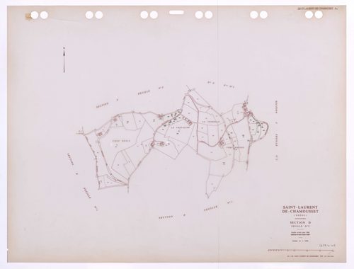 Section D feuille n°2. Feuille révisée pour 1948. Edition à jour pour 1985.