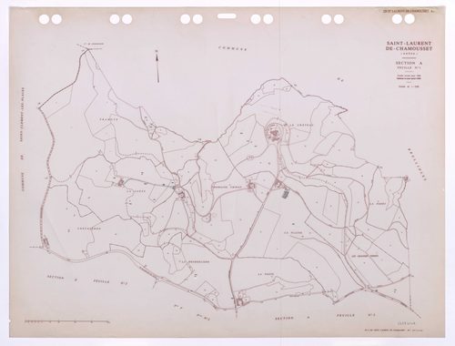 Section A feuille n°1. Feuille révisée pour 1948. Edition à jour pour 1985.