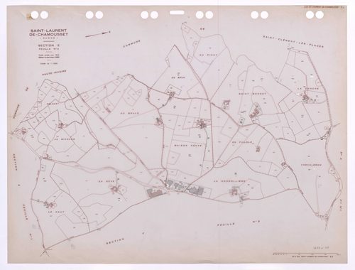 Section E feuille n°2. Feuille révisée pour 1948. Edition à jour pour 1985.