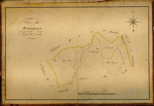 Section D dite de Budemont, feuille n°2 (parcelles 264-340).