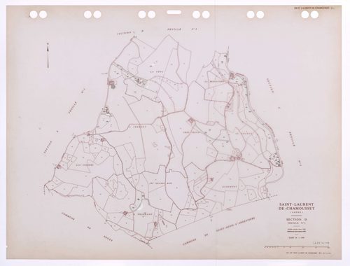 Section D feuille n°1. Feuille révisée pour 1948. Edition à jour pour 1985.