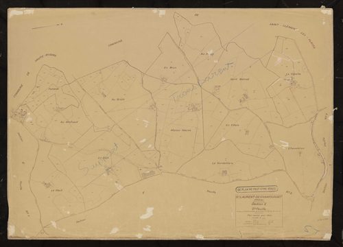 Section E 2e feuille (ancienne 2e feuille et partie de l'ancienne 1ère feuille section A). Plan révisé pour 1948.