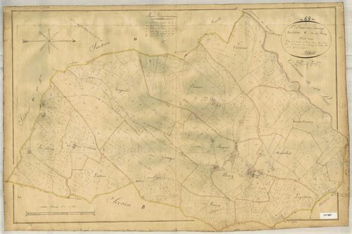Section C dite du Bourg, feuille unique (parcelles 1-849).