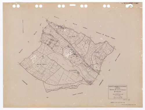 Section D dite de l'Azergues 2e feuille. Plan révisé pour 1939. Edition à jour pour 1984.