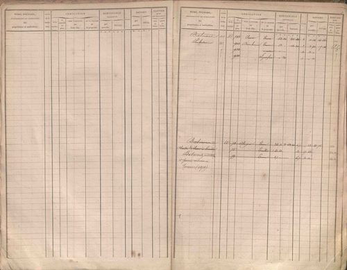 État de sections et matrice des propriétés foncières.