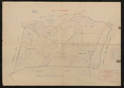 Section A dite du Bois du Four 1ère feuille. Plan révisé pour 1937.