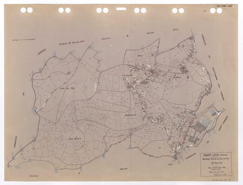Section A dite du Bois du Four 2e feuille. Plan révisé pour 1938. Edition à jour pour 1983.
