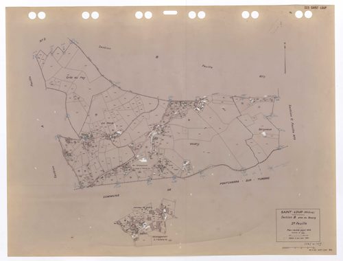 Section B dite du Bourg 2e feuille. Plan révisé pour 1938. Edition à jour pour 1983.