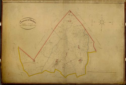 Section D dite de Poncharras, feuille n°2 (parcelles 400-617) : section attribuée à Pontcharra-sur-Turdine en 1840.
