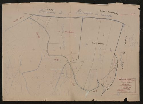 Section unique 1ère feuille (partie de l'ancienne 1ère feuille). Plan révisé pour 1933.