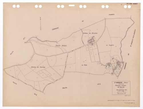 Section unique 2e feuille. Plan révisé pour 1933. Edition à jour pour 1985.