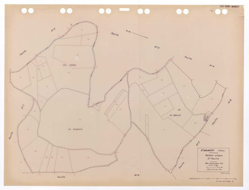 Section unique 5e feuille. Plan révisé pour 1933. Edition à jour pour 1985.