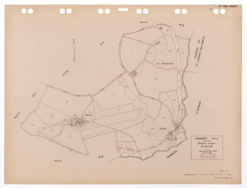 Section unique 4e feuille. Plan révisé pour 1933. Edition à jour pour 1985.