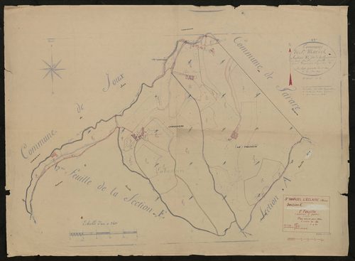 Section E 1ère feuille (ancienne 1ère feuille). Plan révisé pour 1934.
