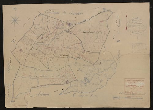 Section A 1ère feuille (partie de l'ancienne feuille unique). Plan révisé pour 1934.