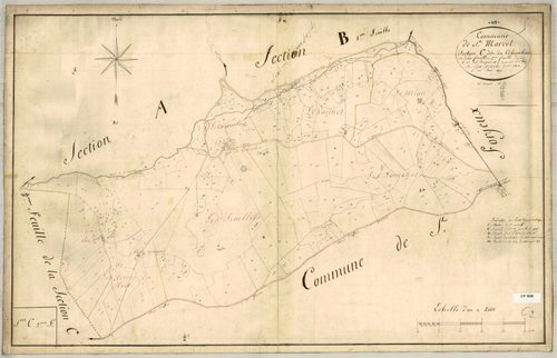 Section C dite du Colombier, feuille n°2 (parcelles 116-330).