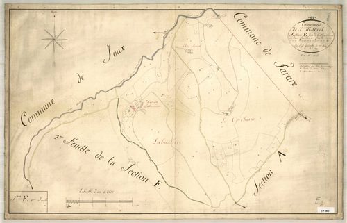 Section E dite de la Bussière, feuille n°1 (parcelles 1-61).