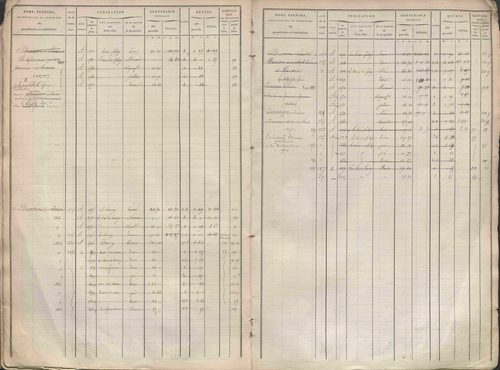 État de sections et matrice des propriétés foncières.