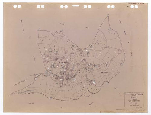Section A 2e feuille (partie de l'ancienne feuille unique). Plan révisé pour 1934. Edition à jour pour 1983.