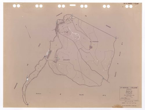Section E 1ère feuille (ancienne 1ère feuille). Plan révisé pour 1934. Edition à jour pour 1983.