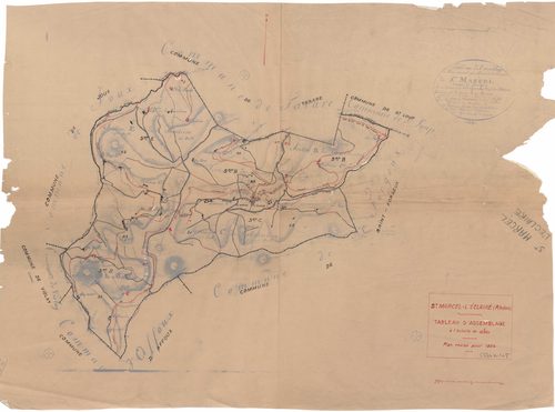 Tableau d'assemblage (TA). Plan révisé pour 1934.