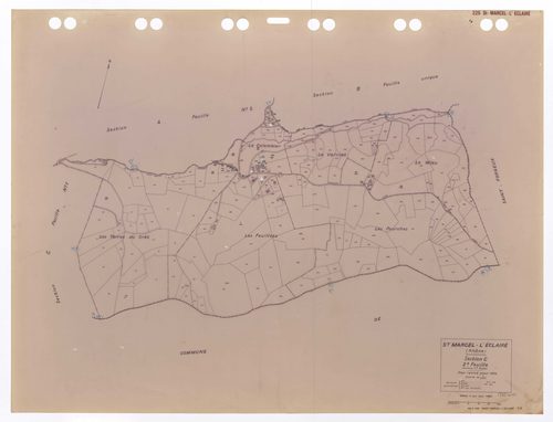 Section C 2e feuille (ancienne 2e feuille). Plan révisé pour 1934. Edition à jour pour 1983.