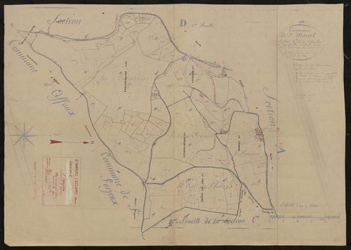 Section C 1ère feuille (ancienne 1ère feuille). Plan révisé pour 1934.