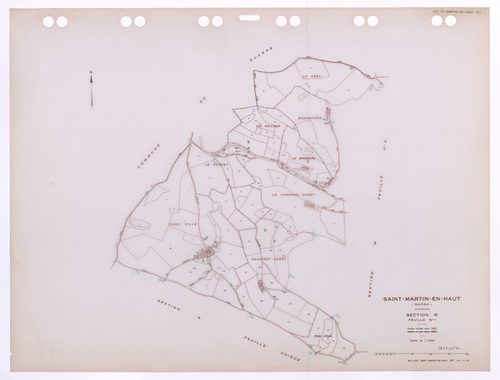 Section M feuille n°1. Feuille révisée pour 1957. Edition à jour pour 1985.
