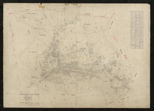 Section AB. Feuille renouvelée pour 1957.