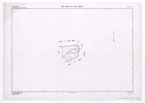 Plans minutes (couleur) : documents préparatoires. Section ZA.
