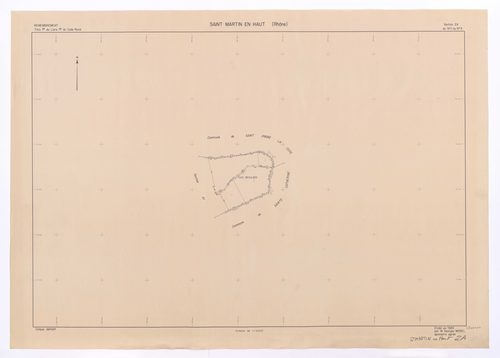 Calques définitifs (noir et blanc) : plan de récolement de bornage. Section ZA.