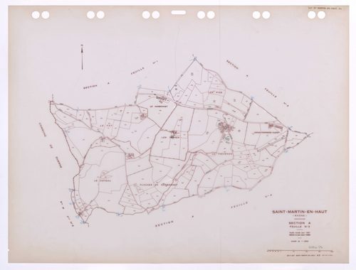 Section A feuille n°3. Feuille révisée pour 1957. Edition à jour pour 1985.