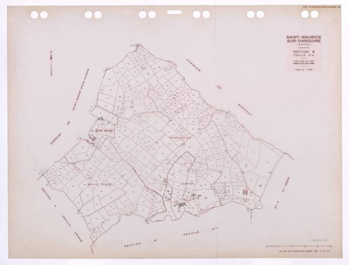 Section B feuille n°2. Feuille révisée pour 1951. Edition à jour pour 1985.