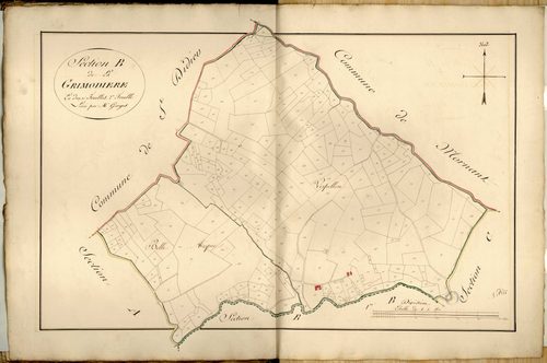 Section B dite de la Grimodière, feuille n°2.