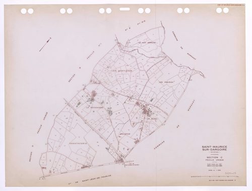 Section C feuille unique. Feuille révisée pour 1951. Edition à jour pour 1985.