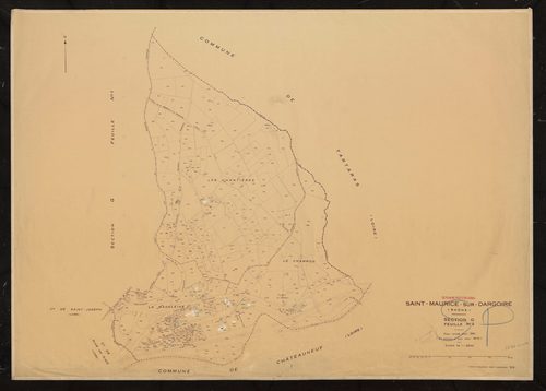 Section G feuille n°2. Plan cadastral révisé pour pour 1951. 2e édition à jour pour 1975.