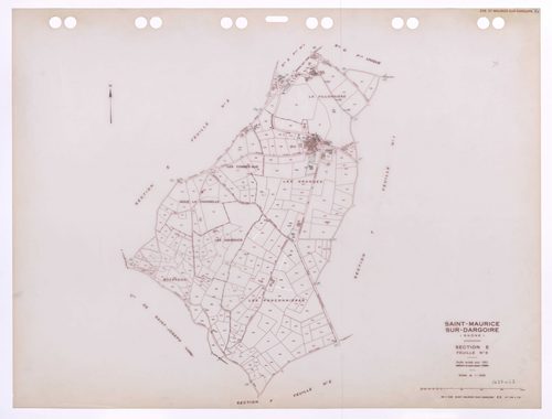 Section E feuille n°3. Feuille révisée pour 1951. Edition à jour pour 1985.