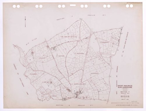 Section F feuille n°2. Feuille révisée pour 1951. Edition à jour pour 1985.