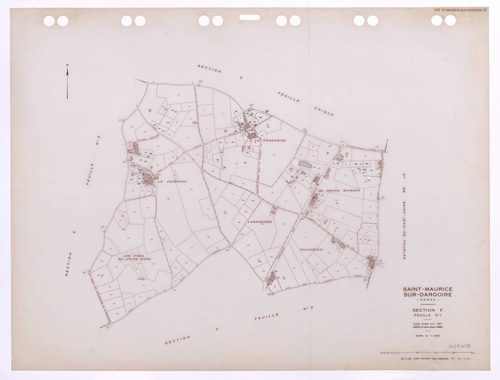 Section F feuille n°1. Feuille révisée pour 1951. Edition à jour pour 1985.