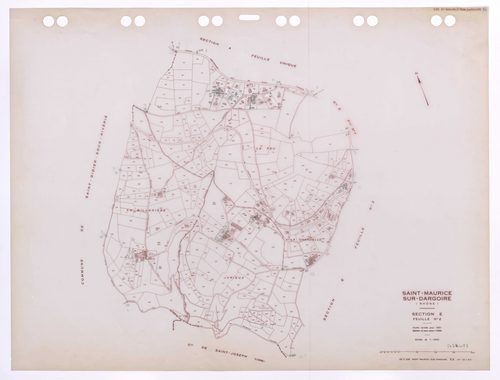 Section E feuille n°2. Feuille révisée pour 1951. Edition à jour pour 1985.
