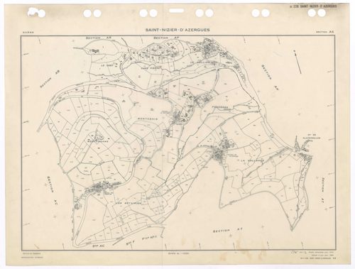 Section AS. Feuille renouvelée pour 1974. Edition à jour pour 1984.