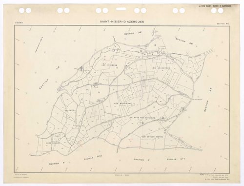 Section AC. Feuille renouvelée pour 1974. Edition à jour pour 1984.