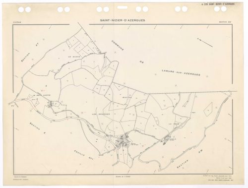 Section AV. Feuille renouvelée pour 1974. Edition à jour pour 1984.