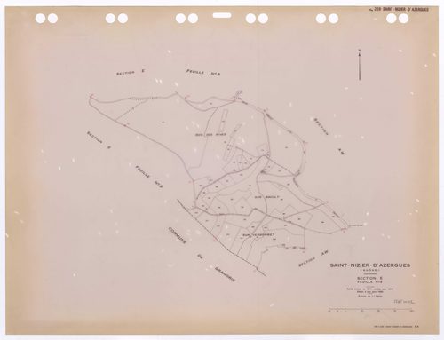 Section E feuille n°4. Feuille dressée en 1811 révisée pour 1974. Edition à jour pour 1984.