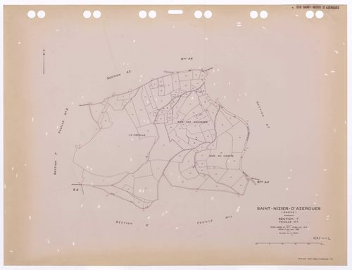 Section F feuille n°1. Feuille dressée en 1811 révisée pour 1974. Edition à jour pour 1984.
