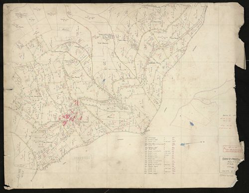 Recto : section A 1ère feuille. Levé n°6.