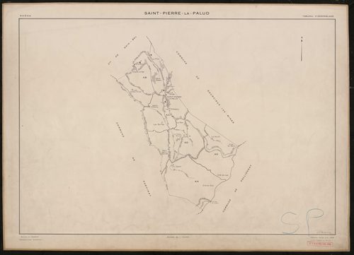 Tableau d'assemblage (TA). Cadastre révisé pour 1958.