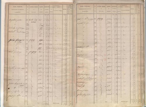 État de sections.