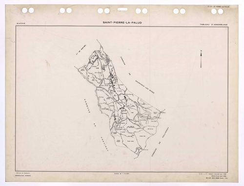 Tableau d'assemblage (TA). Cadastre renouvelé pour 1958. Edition à jour pour 1985.