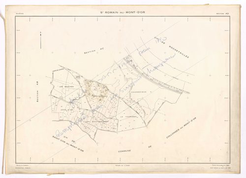 Section AD. Feuille renouvelée pour 1969. Feuille supprimée pour 1980.